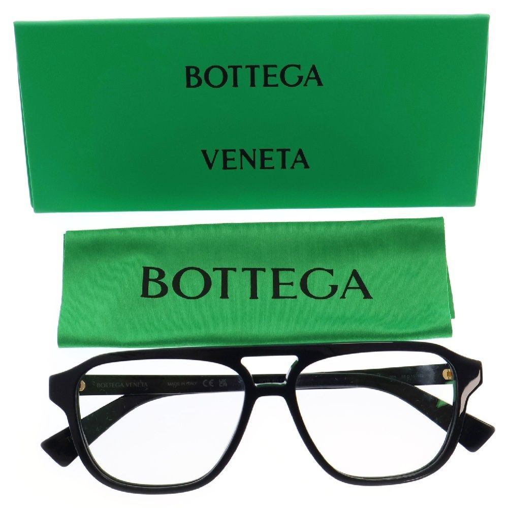 BOTTEGA VENETA ダブルブリッジ クラシック サングラス グリーン BOTTEGA VENETA - BOTTEGA VENETA ダブルブリッジ クラシック