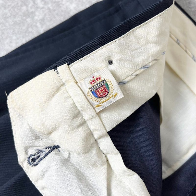 90s CHAPS ラルフローレン 2タック スラックス ネイビー USA 美品 90s CHAPS ラルフローレン 2タック スラックス ネイビー USA 美