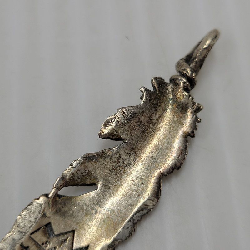 中古品】 SAAD サード 925 FEATHER PENDANT TOP アクセサリー