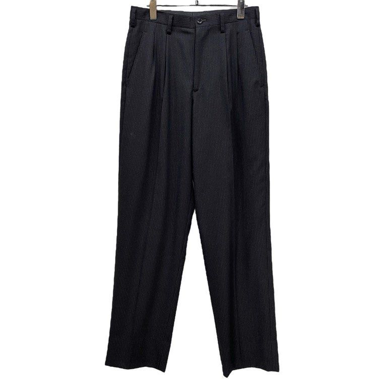 men ウールストライプセットアップスーツ