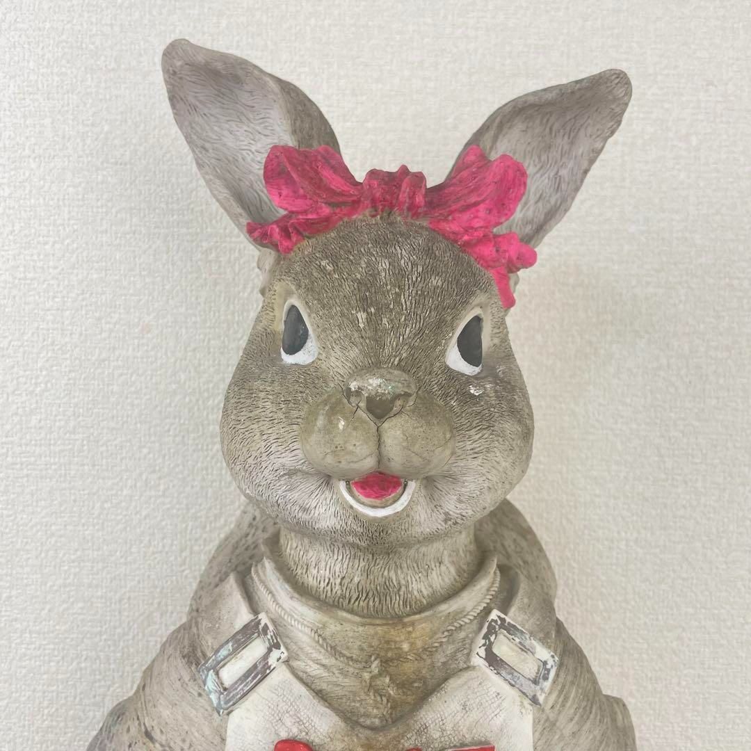 兎の親子 ポスト ガーデニング オブジェ 郵便受け 高さ70cm おしゃれ