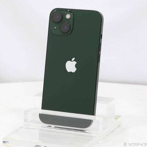定番人気，豊富な 〔中古品〕 iPhone13 256GB グリーン MNGH3J／A SIMフリー【348】 スマートフォン本体