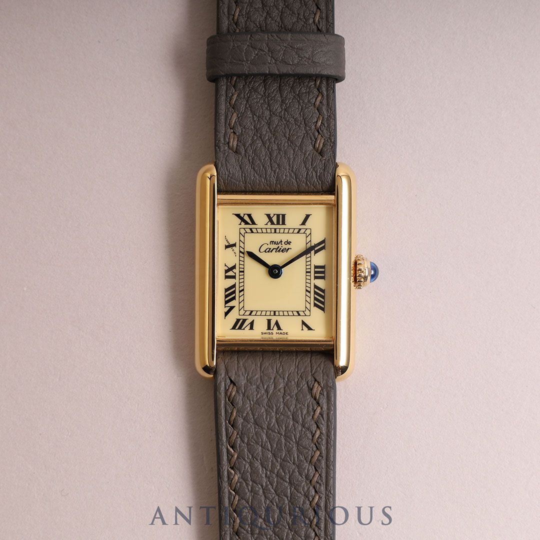 【新品仕上げ済み】カルティエ 腕時計 マストタンクSM アイボリーローマン文字盤 Cartier - 【新品仕上げ済み】カルティエ 腕時計 マストタンクSM