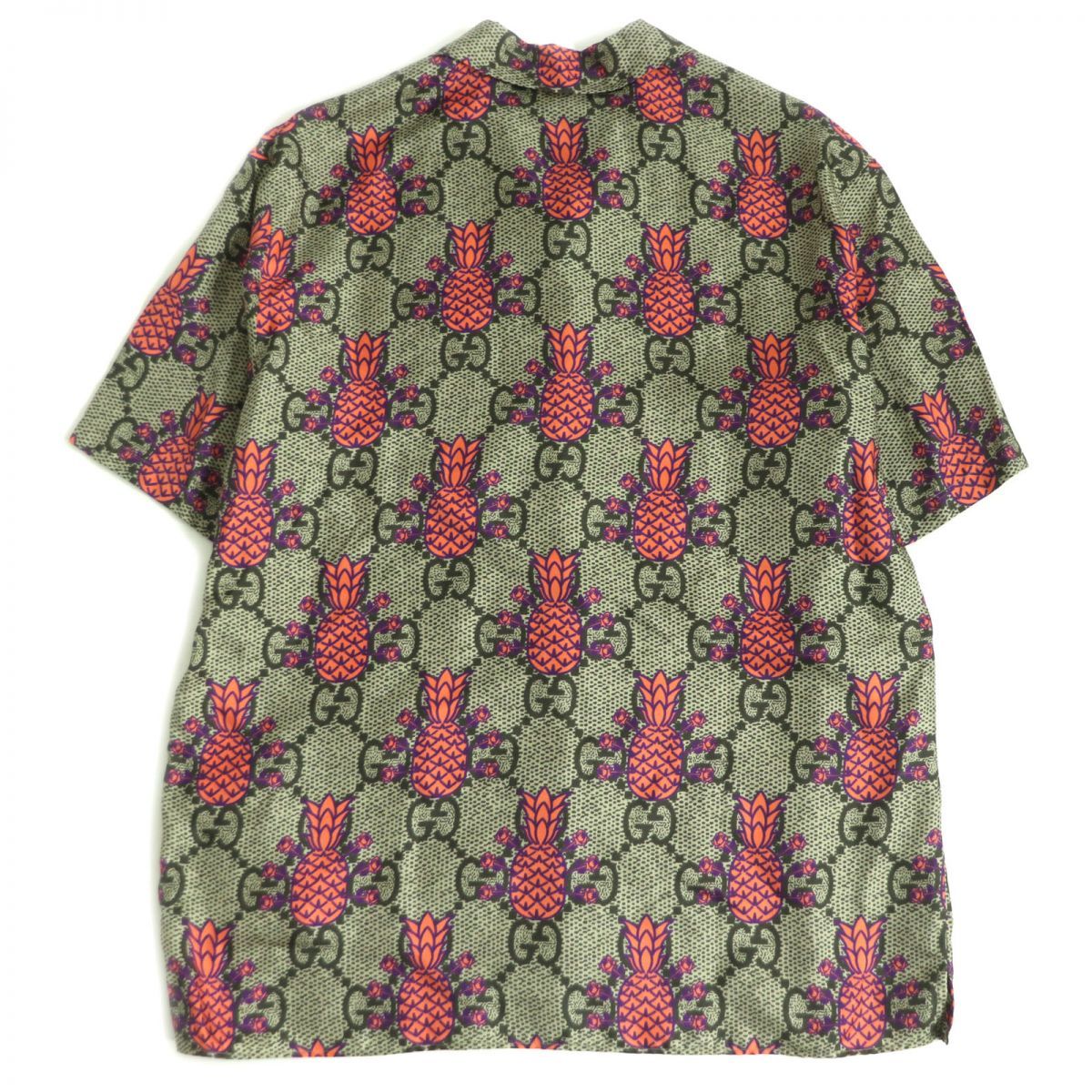 未使用品□22SS GUCCI/グッチ 669202 パイナップル GG総柄 シルク100 
