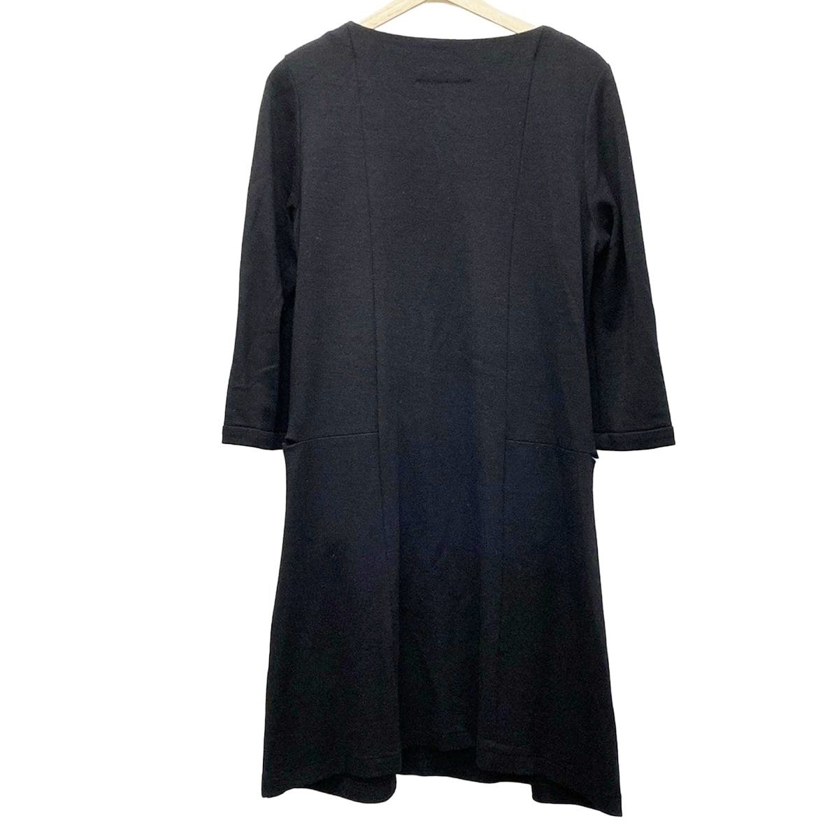 【週末値下げ中】INGEBORG ワンピース　黒 セール】 【OUTLET】パフスリーブカットソーワンピース （ロング