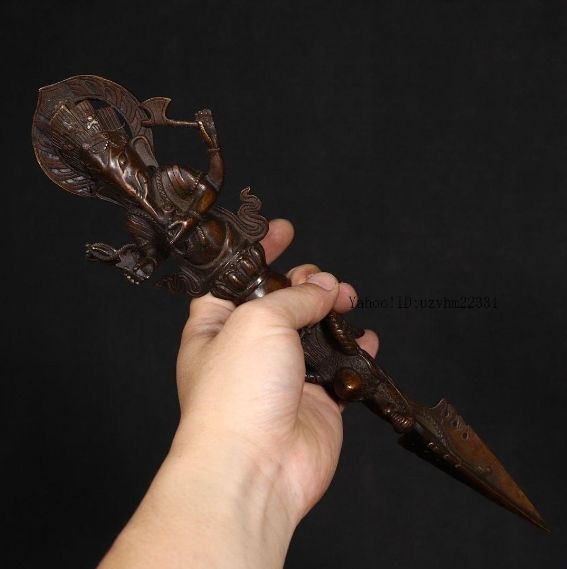 銅製 法器 金剛降魔杵 鎮宅 辟邪開運 風水 招財 置物 工芸品