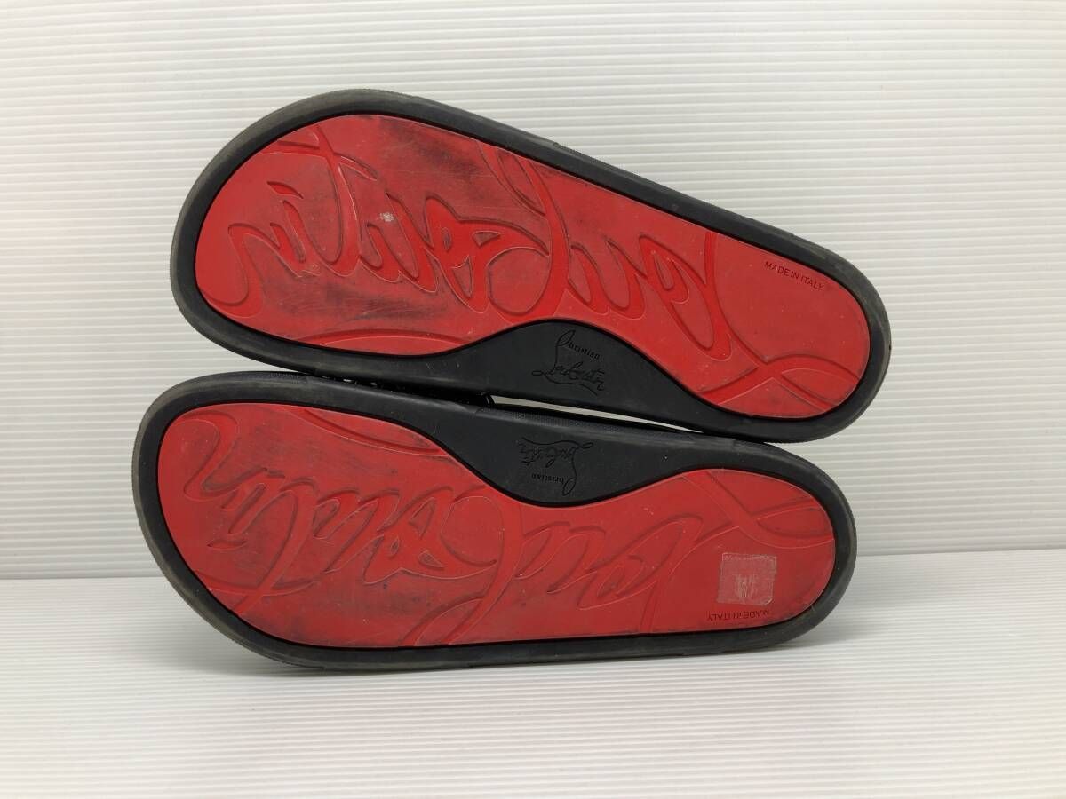 新品 クリスチャンルブタン スタッズ レザーサンダル POOL FUN 40 ☆ Christian Louboutin クリスチャンルブタン サンダル POOL
