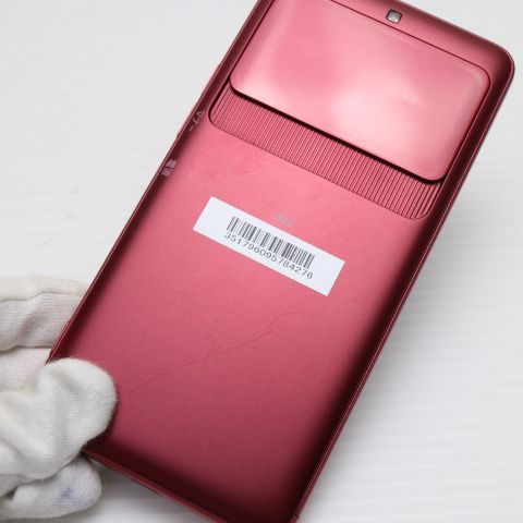 超美品 KYV43 BASIO3 レッド スマホ 即日発送 スマホ 白ロム au
