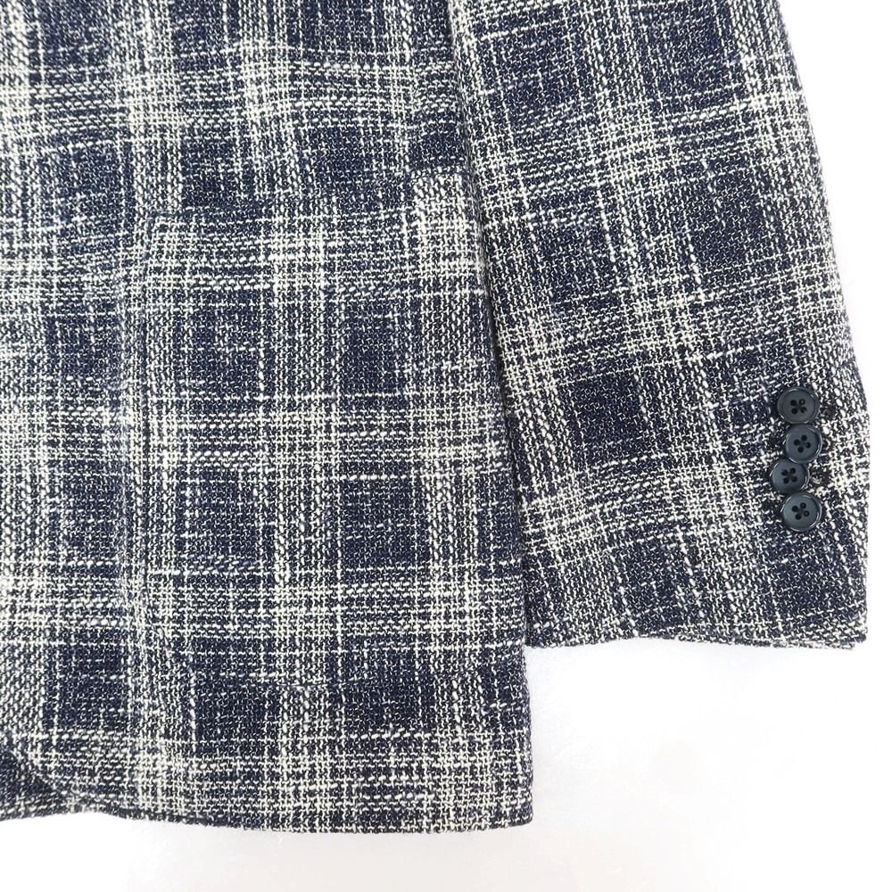 中古】ラルディーニ LARDINI ウールコットン チェック ジャケット