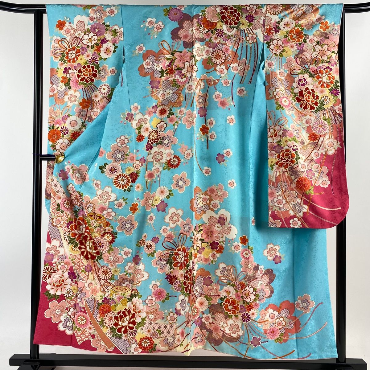 振袖 美品 名品 身丈153.5cm 裄丈63cm 正絹 【】 美品 振袖 身丈159.5
