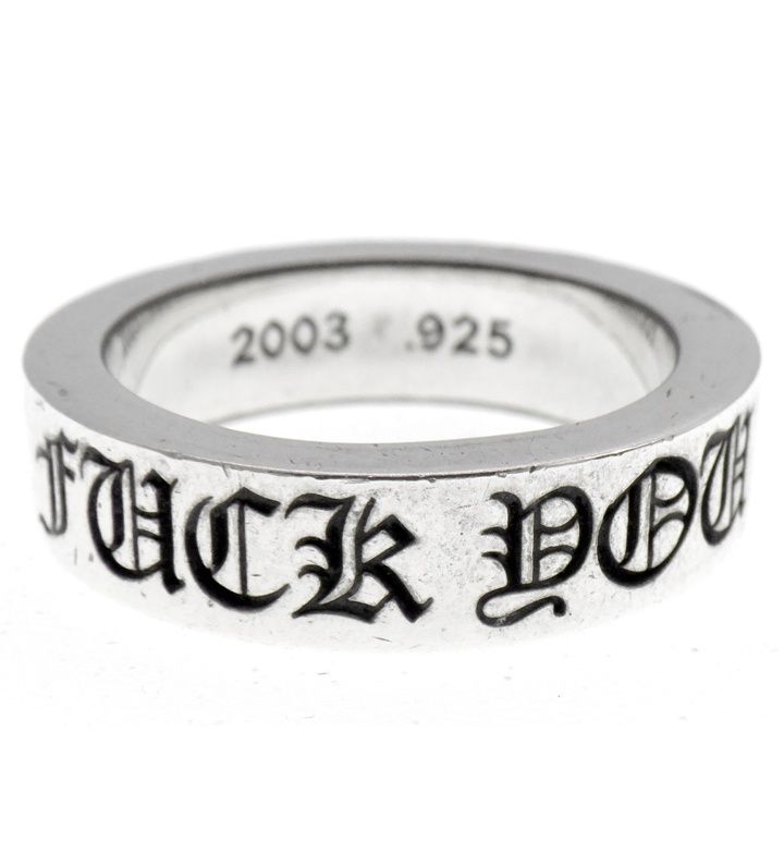 クロムハーツ CHROME HEARTS 6mm SPACER FUCK YOU 6mm スペーサー ファックユー シルバー リング n9592
