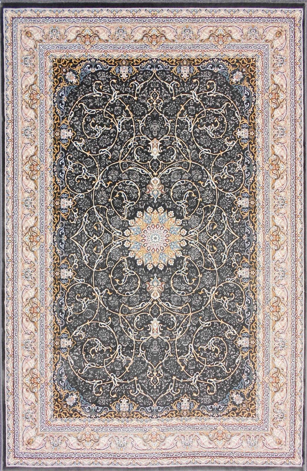定番最安値高密度、立体柄！ペルシャ絨毯 の本場 イラン産 高品質絨毯！ 70×120cm-50001 玄関マット