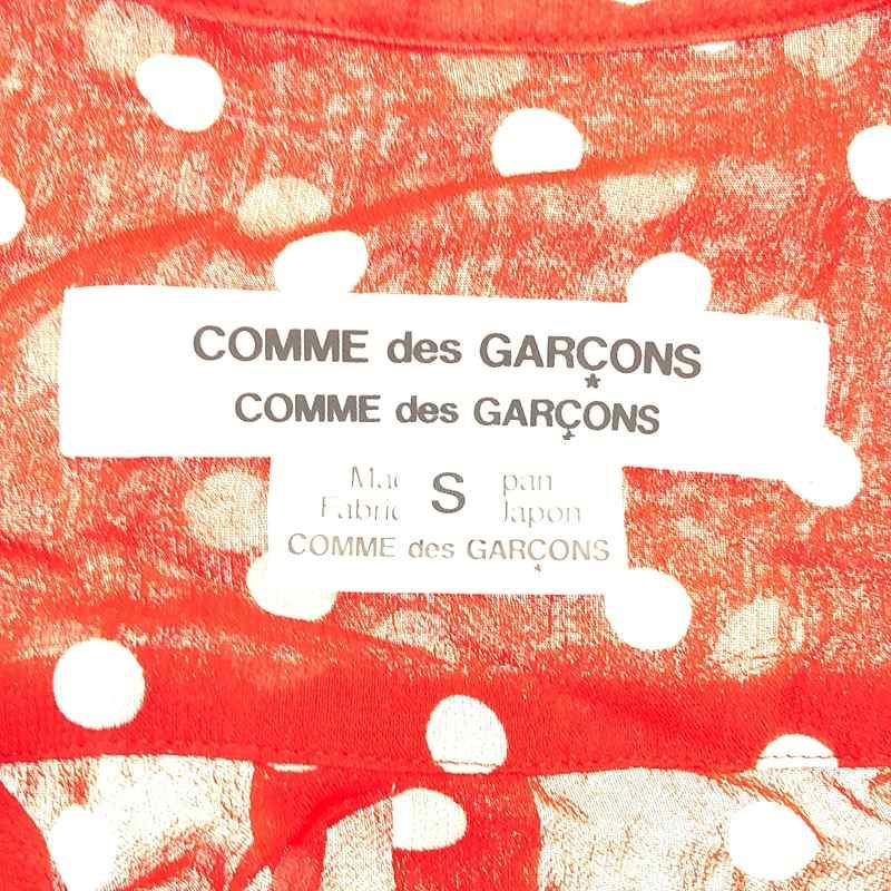 COMME des GARCONS COMME des GARCONS - COMME des GARCONS COMME des GARCONS / コムコム | 2013SS | キュプラ ドット 丸襟 シアー シャツ ブラウス | S | レッド | レディース コムコム コムデギャルソンCOMME des GARCONS シースルードット