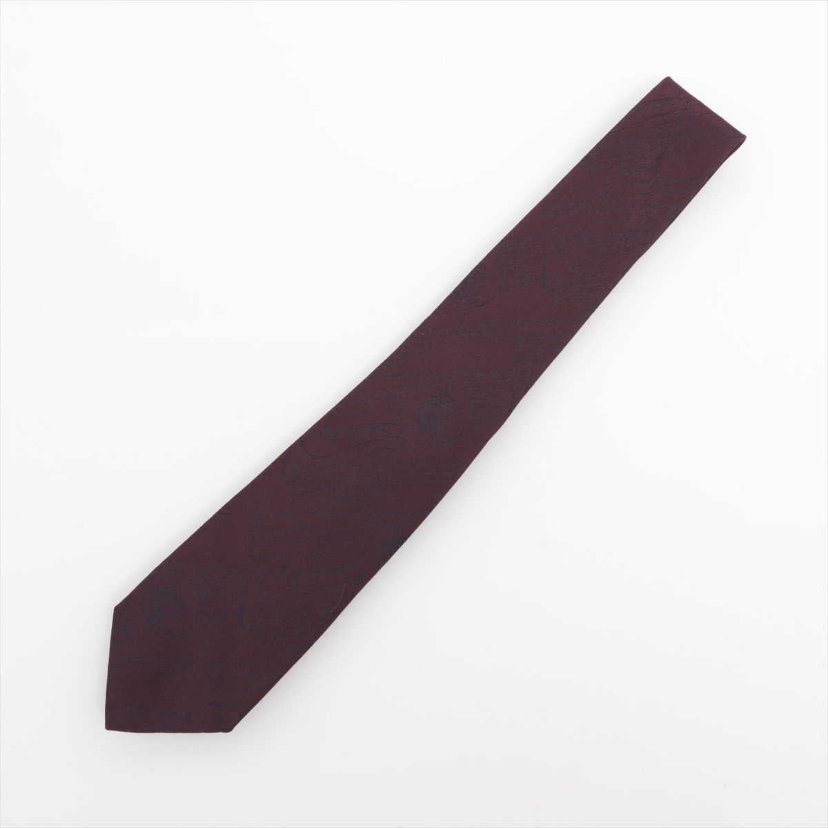 Berluti/ベルルッティ　カリグラフィ　ストライプ　シルク　ネクタイ Berluti ベルルッティ ネクタイ（カリグラフィ柄）