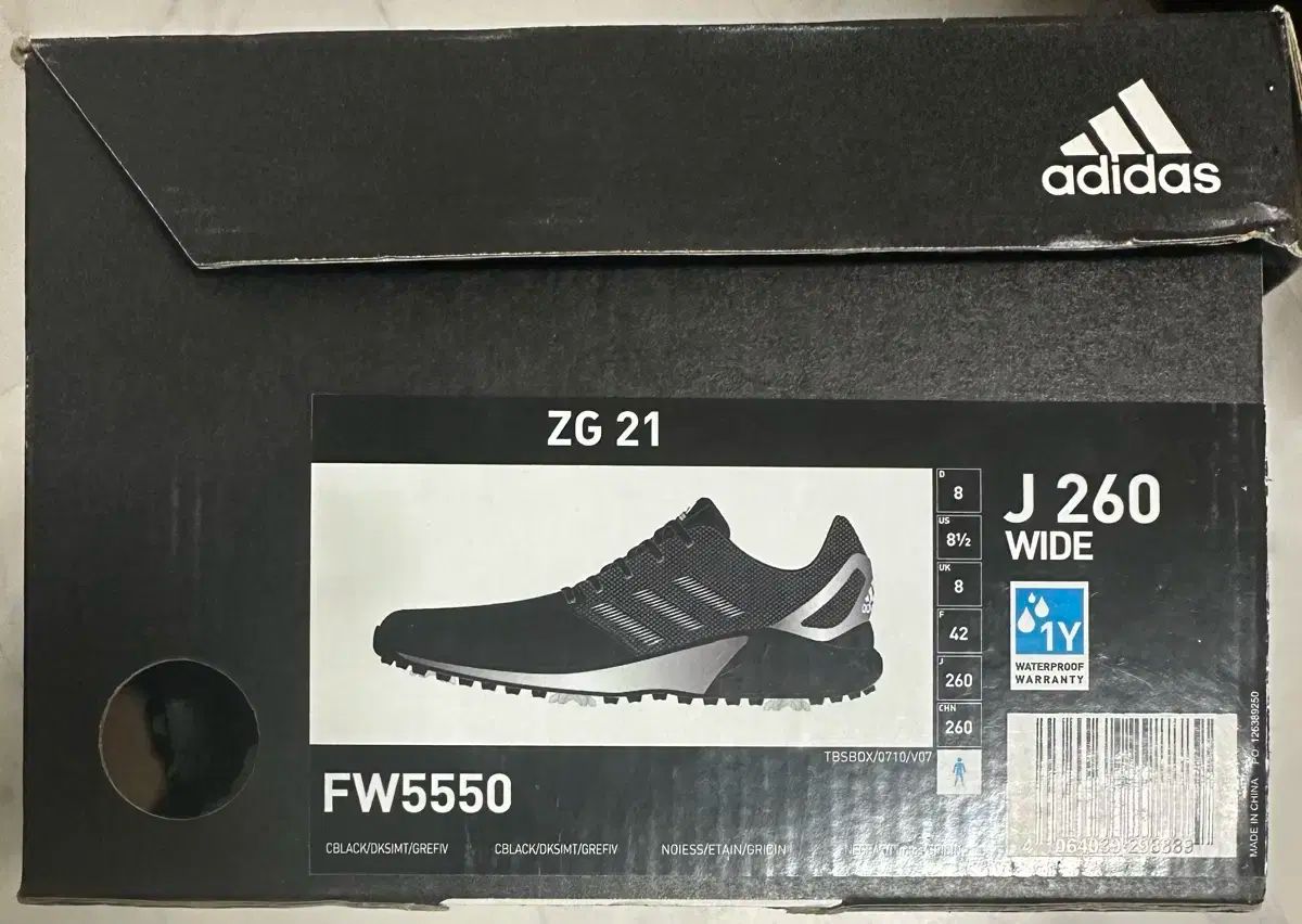 アディダス ゴルフシューズ ZG21 ブラック 260 ワイド