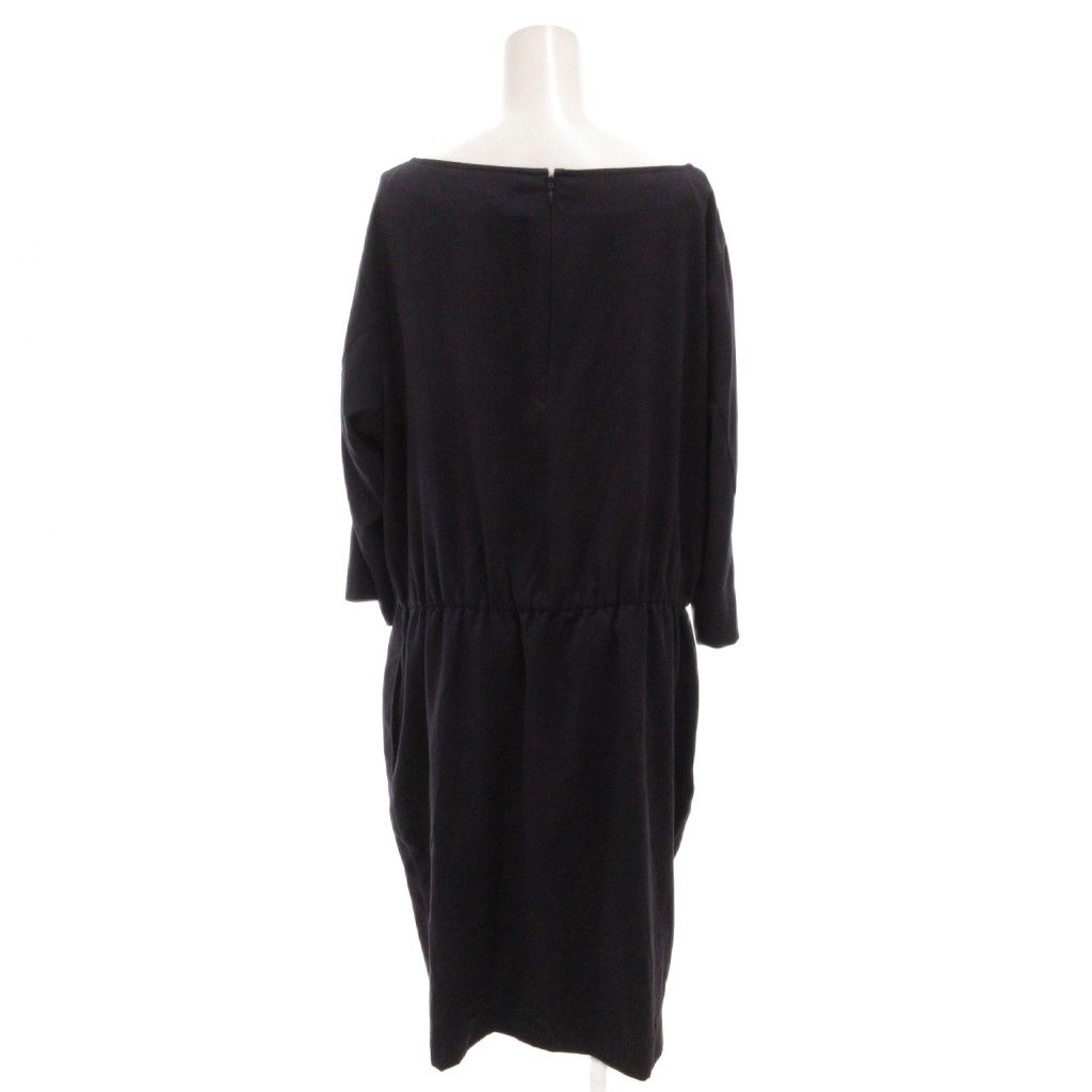 1度着用　美品　23区　大きいサイズ46 濃紺七分袖 ワンピース 23区 オンワード樫山 ワンピース ロング 大きいサイズ 七分袖 46