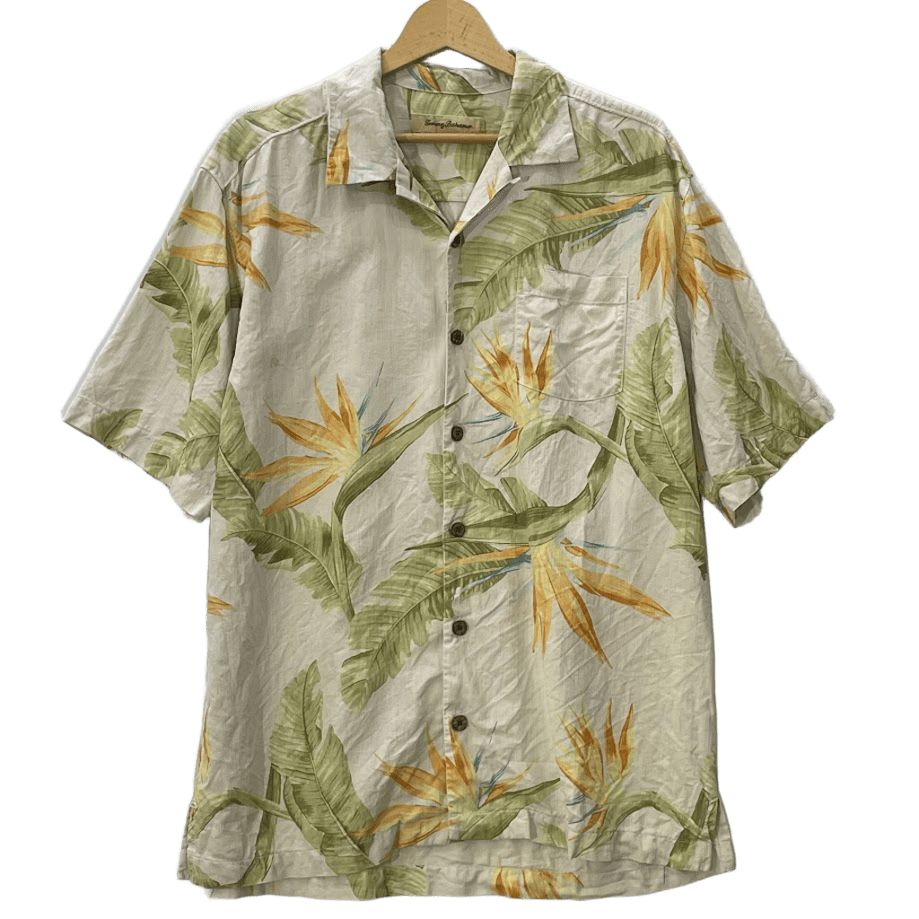 Tommy Bahama 半袖 シャツ アロハシャツ シルクシャツ 総柄