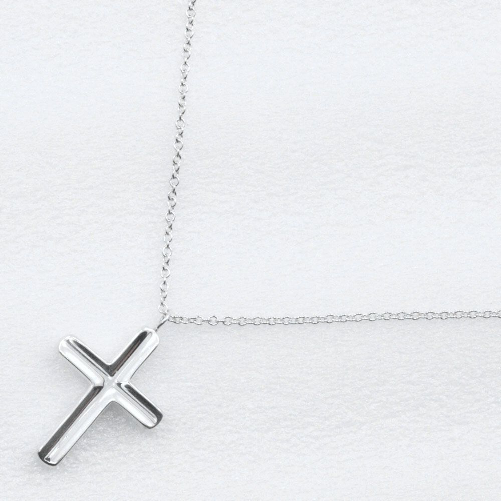 Tiffany & Co. シルバー クロスネックレス TIFFANY&Co.】ティファニー クロス シルバー925 レディース 2.5g