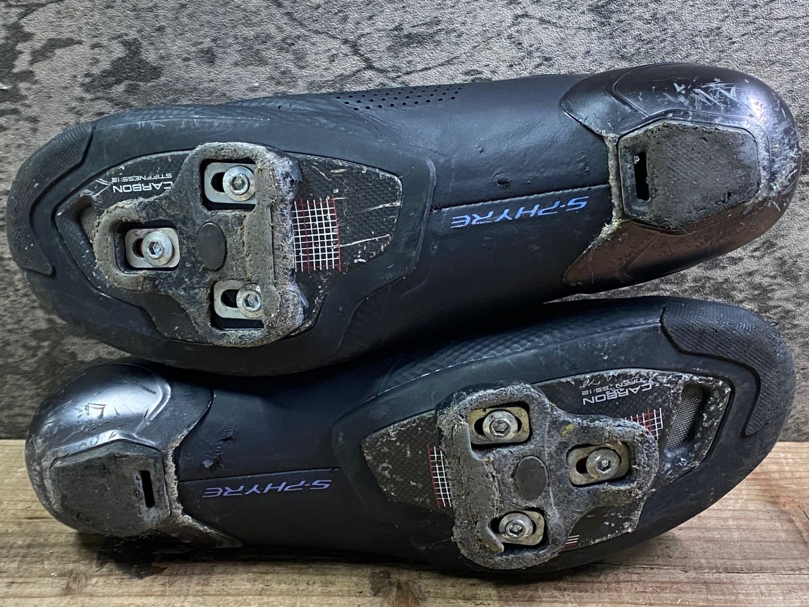 JK661 シマノ SHIMANO SH-RC902 ビンディングシューズ SPD-SL 黒 EU40 ソール傷 BRIGHTFACE_UK