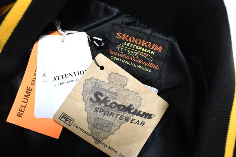 新品 SKOOKUM スクーカム 別注 袖革 メルトンスタジャン【M】【L