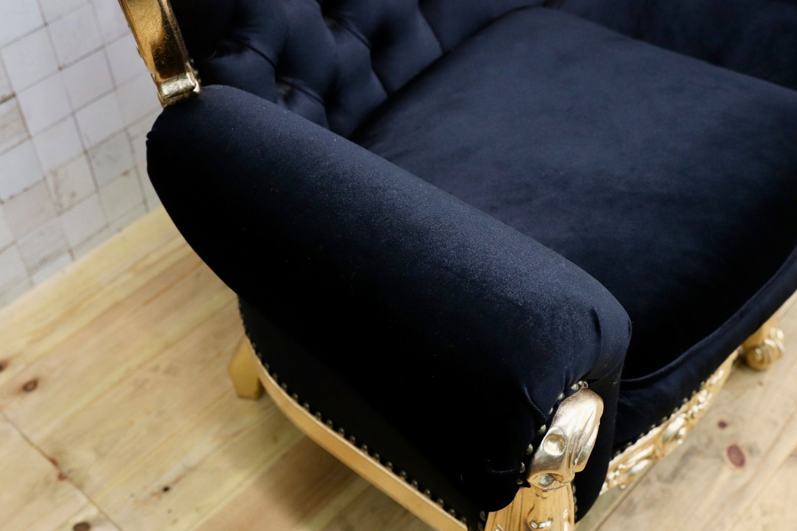 ブラック×ゴールド ファブリック