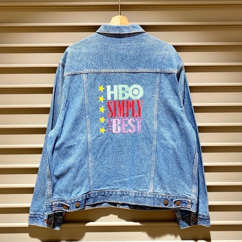 HBO Simply The Best デニム ジャケット ジージャン バック刺繍 長袖 ROYAL OAK サイズ：メンズ L インディゴ【PI】