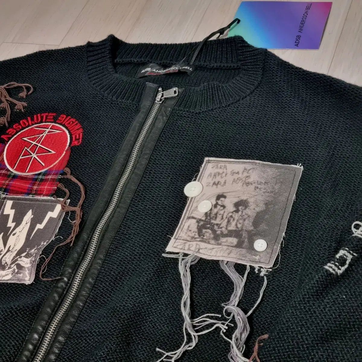 【ZARA×ANDERSSON BELL】パッチジャガードカーディガン Lサイズ ZARA x ANDERSSON BELL パッチジャガードカーディガン完売品