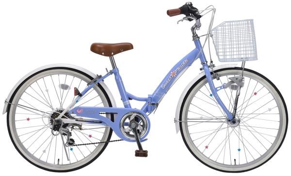 池商 ジュニアサイクル24・6SP・LEDライト付/折畳 ブルー MD-804FBL【九州・四国・北海道・沖縄及び離島、日本国外は配達不可】【沖縄・離島への配送不可】 新品・3営業日で発送】池商 ジュニアサイクル24・6SP・LEDライト付／折