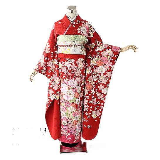振袖 身長157-172cm 赤 re-022