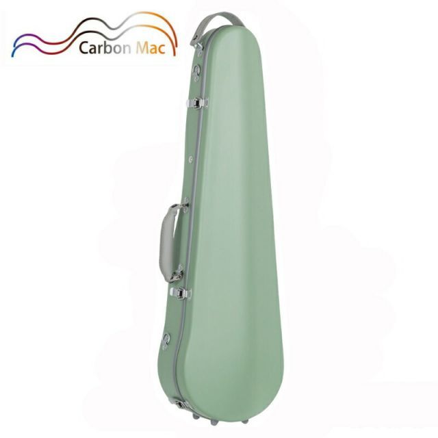 カーボンマック CFV-2 S S-MGR-GL サテン ミルキーグリーン グレーライン バイオリンケース カーボンファイバー製 軽量 丈夫 ハードケース