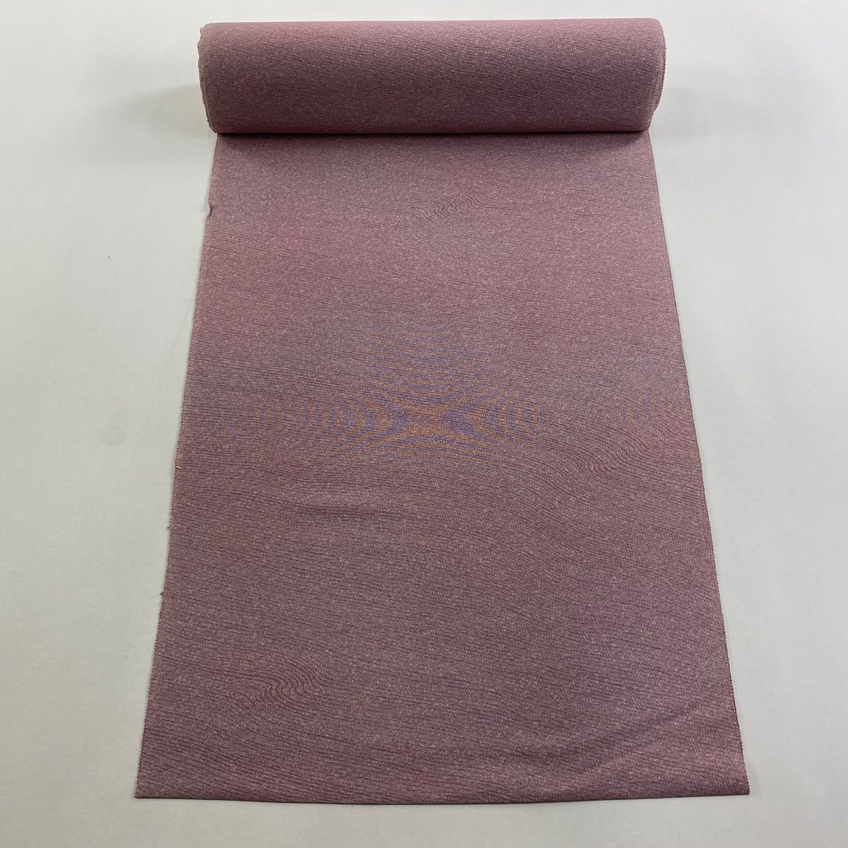 反物 秀品 小紋 幾何学模様 縮緬 灰紫 正絹