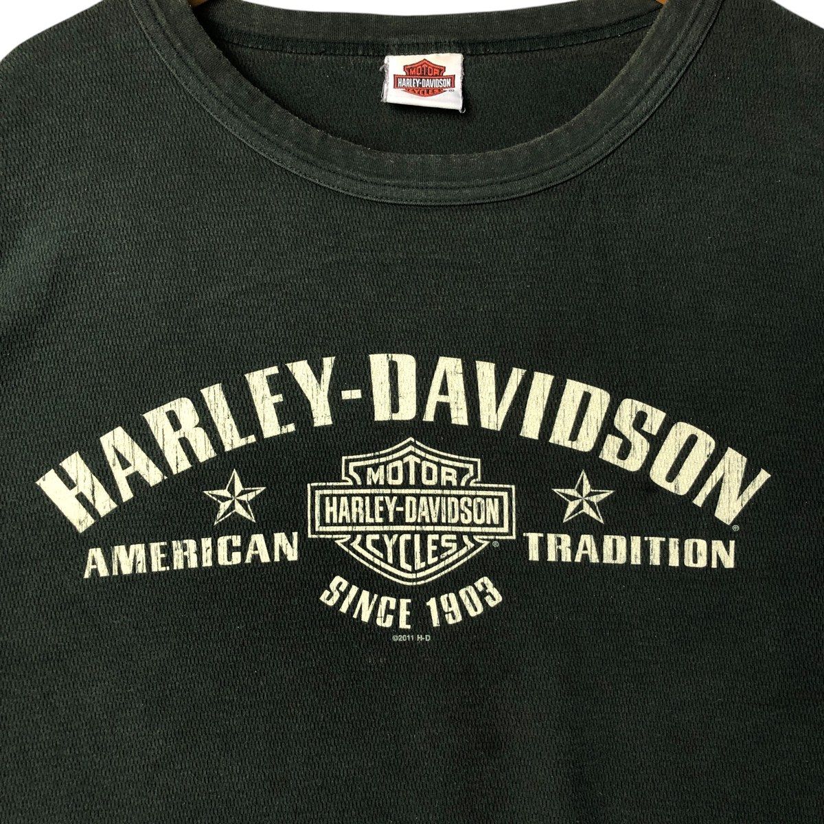 古着 ハーレーダビッドソン ロンT 袖フレイムス Mサイズ Harley Davidson - ハーレーダビッドソン ロンT フレイムの通販