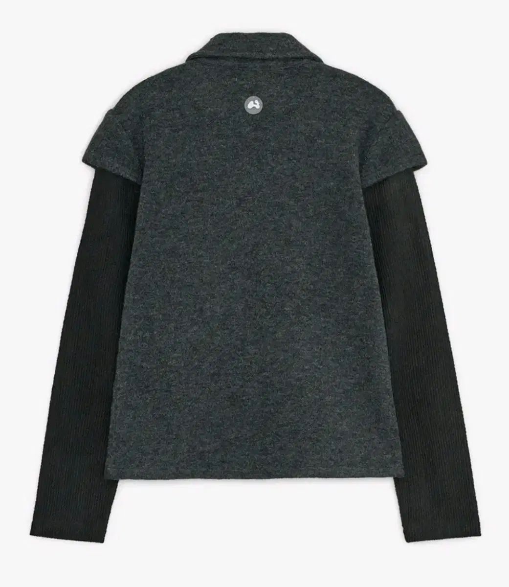 HUG YOUR SKIN ハグユアースキン ラウンド ニット ジャケット チャコール