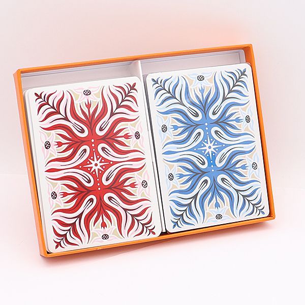 HERMES エルメス トランプ カード セット レッド ブルー 美品 箱付 エルメス トランプセット レッド ブルー KYM - メルカリ