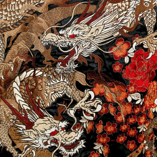 送料無料】 絡繰魂 粋 カラクリダマシイ イキ 月光龍群 刺繍 和柄