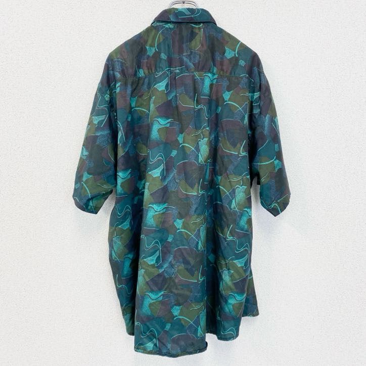 柄シャツ (L) クロコダイル 大きめ アート柄 総柄 胸ポケット 緑系 古着 楽天市場】クロコダイル メンズ 大きいサイズ ハーフボタン 半袖