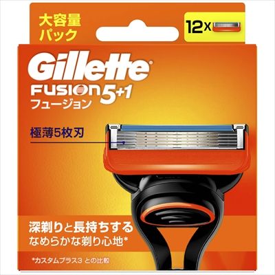 まとめ買い-5点セット フュージョンマニュアル替刃１２Ｂ ジレット 男性用カミソリ