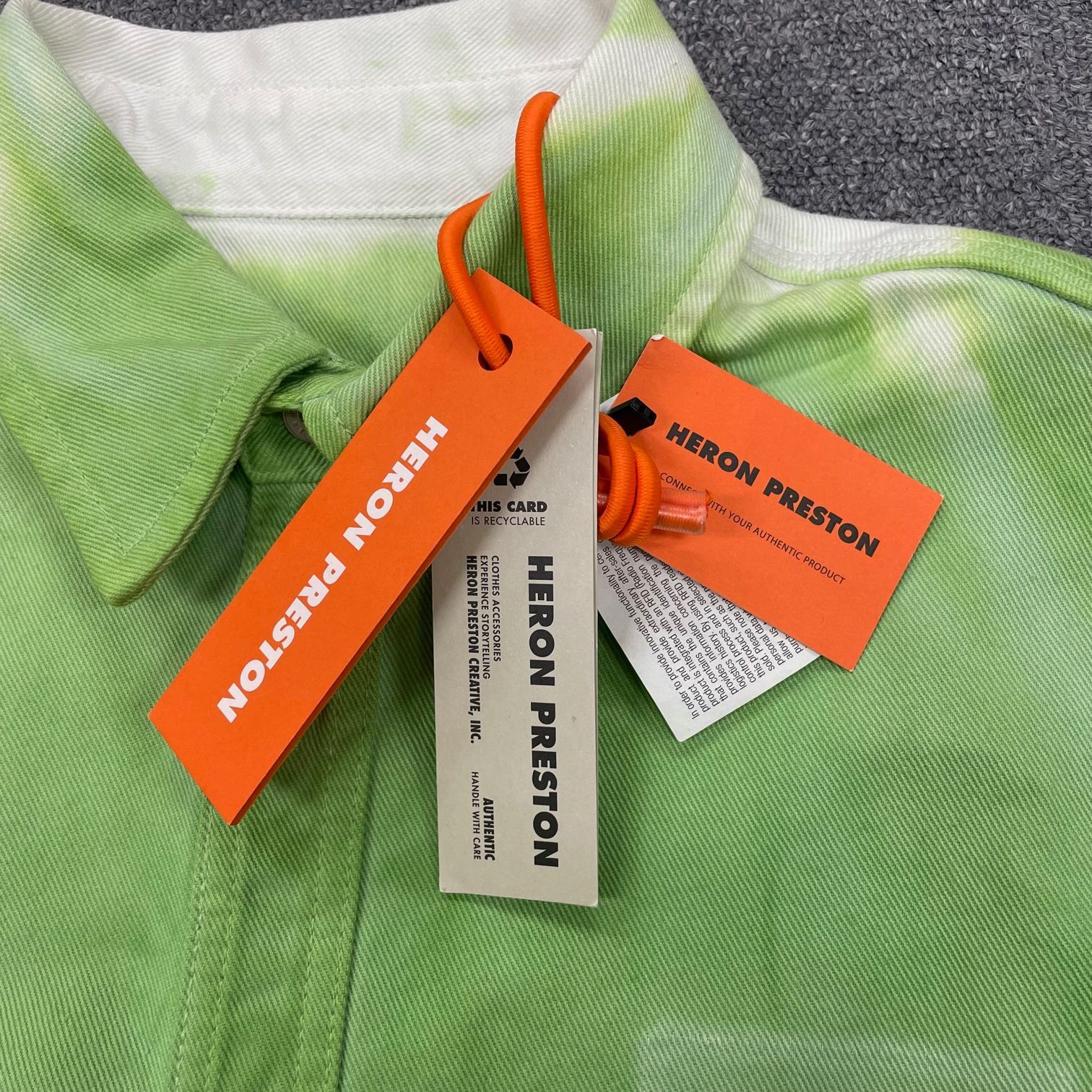 未使用品 HERON PRESTON 21AW タイダイ デニム シャツ ジャケット 
