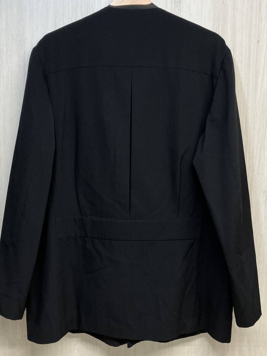 Yohji Yamamoto POUR HOMME 日本製 ウール ギャバ ノーカラー