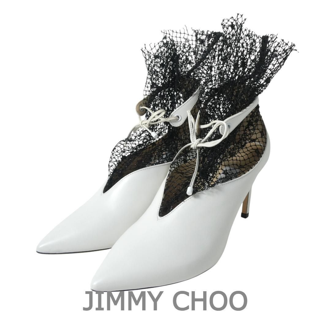 新品同様 JIMMY CHOO ジミーチュウ サイズ35.5㎝ 約22.5㎝ LEANNE85 牛