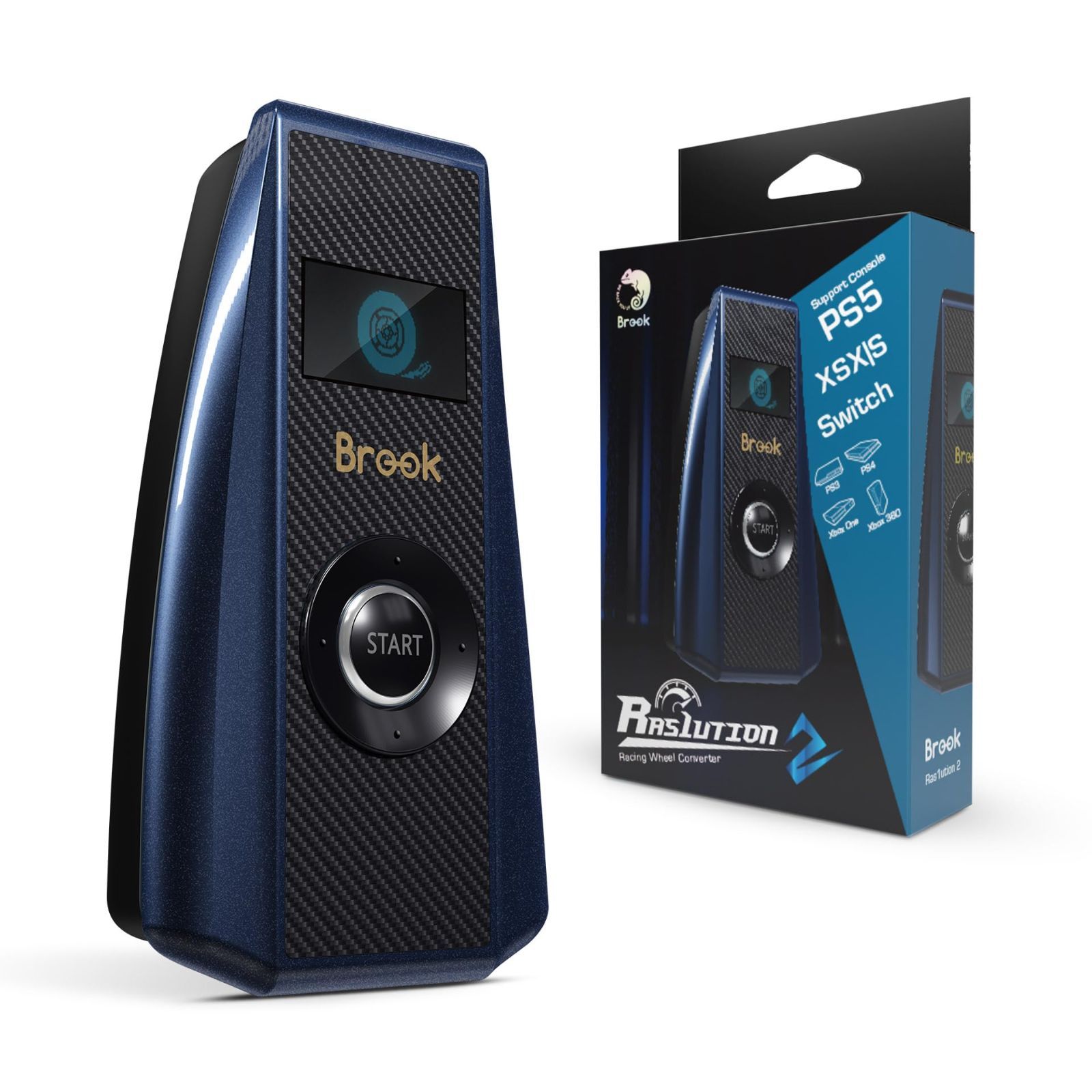 BROOK Ras1ution2 ステアリング ハンドル コントローラー アダプタ コンバーター 対応するハンコン種類最多 PS5|PS4|PS3|Switch|XB 360|XB Original対応 公式正規品 PS5対応