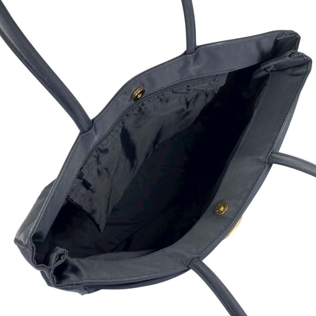 B3240】 【訳あり】 Diana ダイアナ トートバッグ 黒 ナイロン 金ロゴ