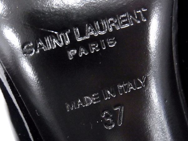 ■新品同様■ SAINT LAURENT サンローラン YSLロゴ オピウム パテントレザー ヒール パンプス サイズ37 (約24.0cm) 靴  シューズ AL5163