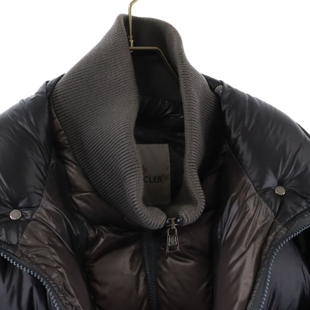 MONCLER モンクレール ZIN GIUBBOTTO 220914031505 ダブルジップアップダウンジャケット ブラック MONCLER (モンクレール) ZIN GIUBBOTTO 220914031505 ダブルジップ