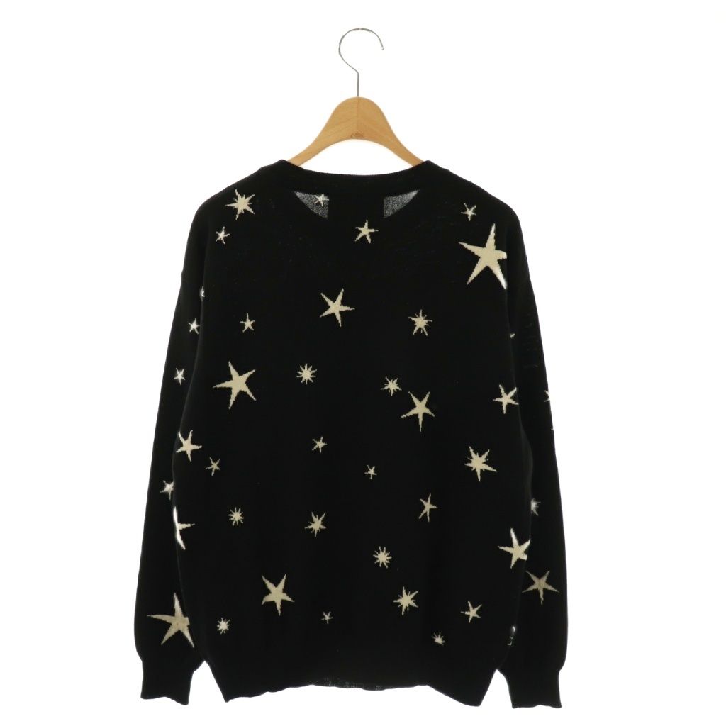 MOSCHINO - モスキーノ クチュール ベア 星柄 プルオーバーニット セーター 長袖 ブラック モスキーノ MOSCHINO クチュール COUTURE ベア 星柄 プルオーバー