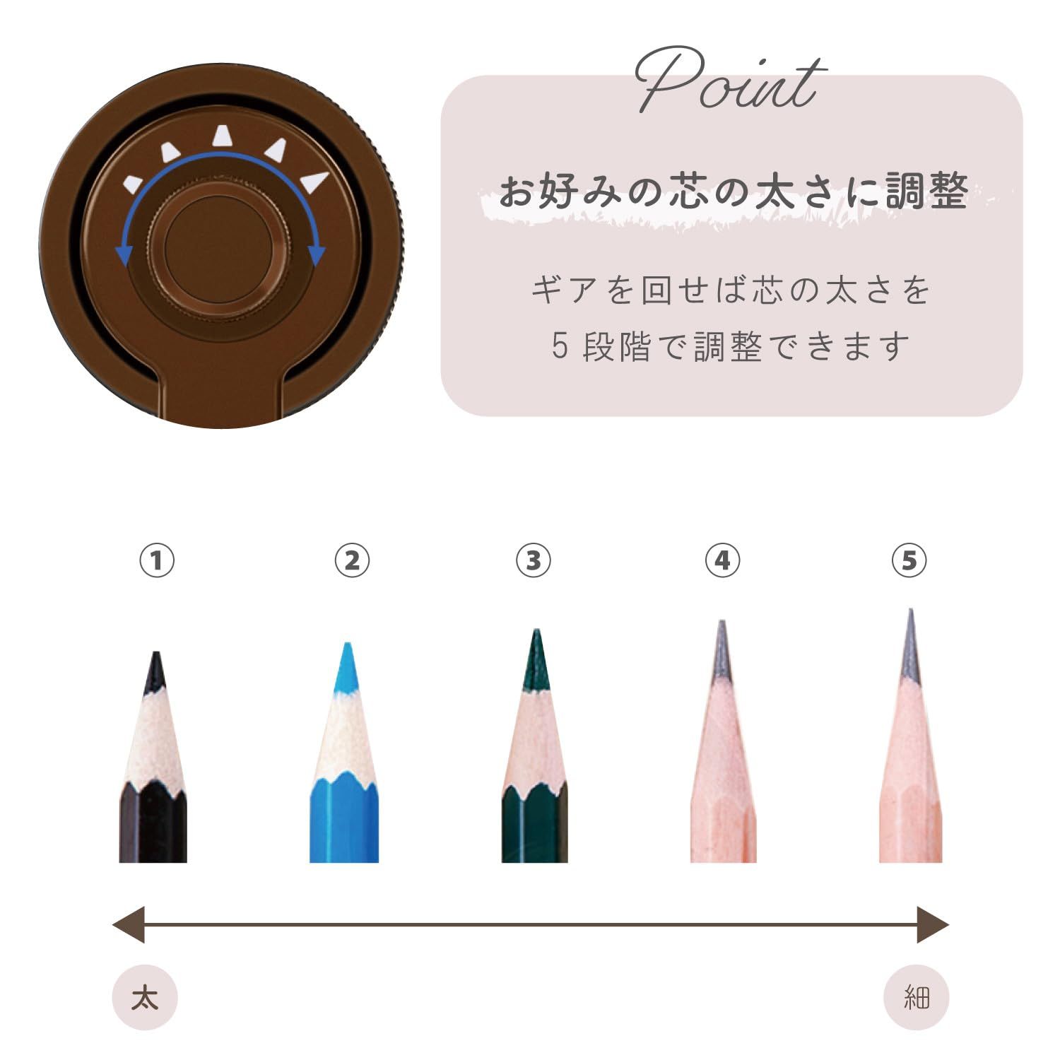 コンパクトでおしゃれ 自動ペン送り機能付