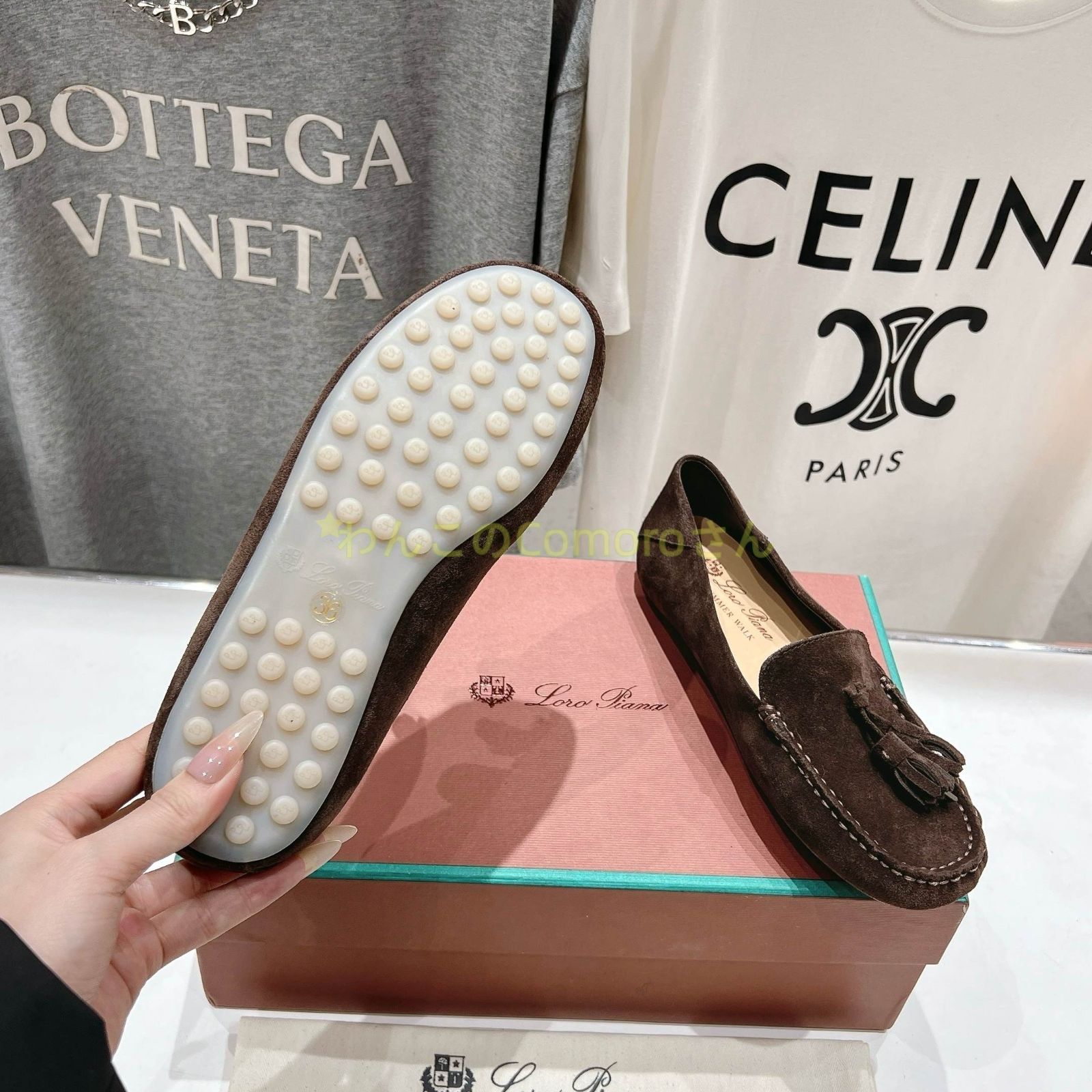 【高級品】 ダークブラウン23.0~24.5cm 送料無料 ロロピアーナレディース サマーウォーク スエード タッセル ローファー スエードレザーコンフォート おしゃれ