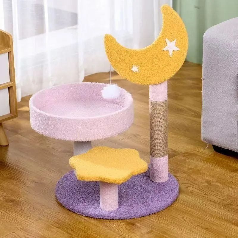 ふわもこ キャットタワー キャットポール 据え置き キャット