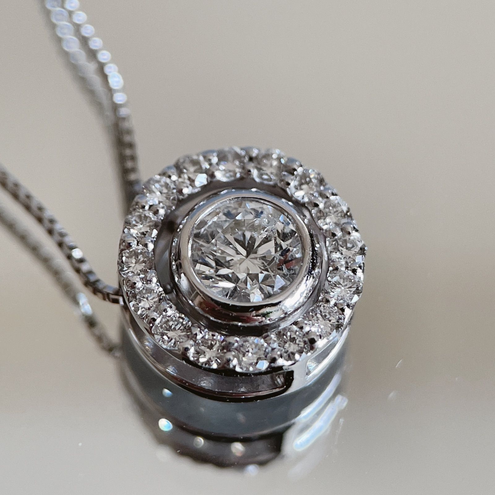 PT900/850 0.310/0.16ct 2way ダイヤモンドネックレス - carino carina