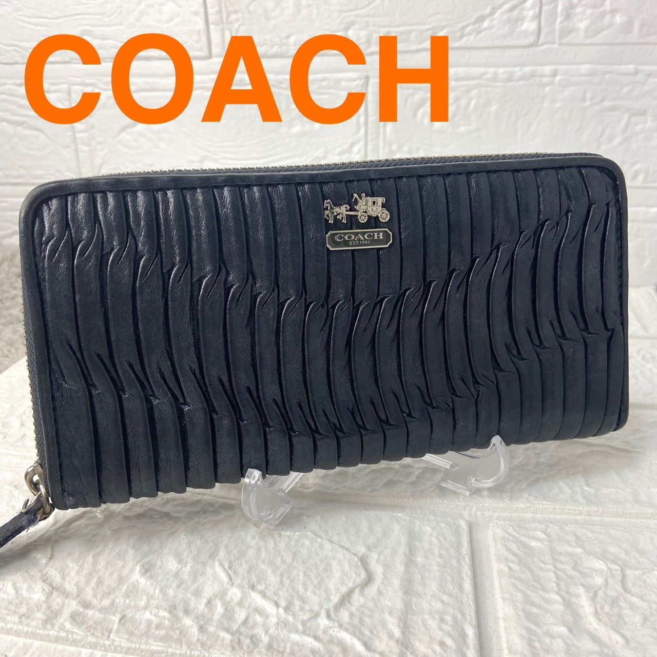 新品未使用??COACH コーチ長財布大容量ラウンドファスナー